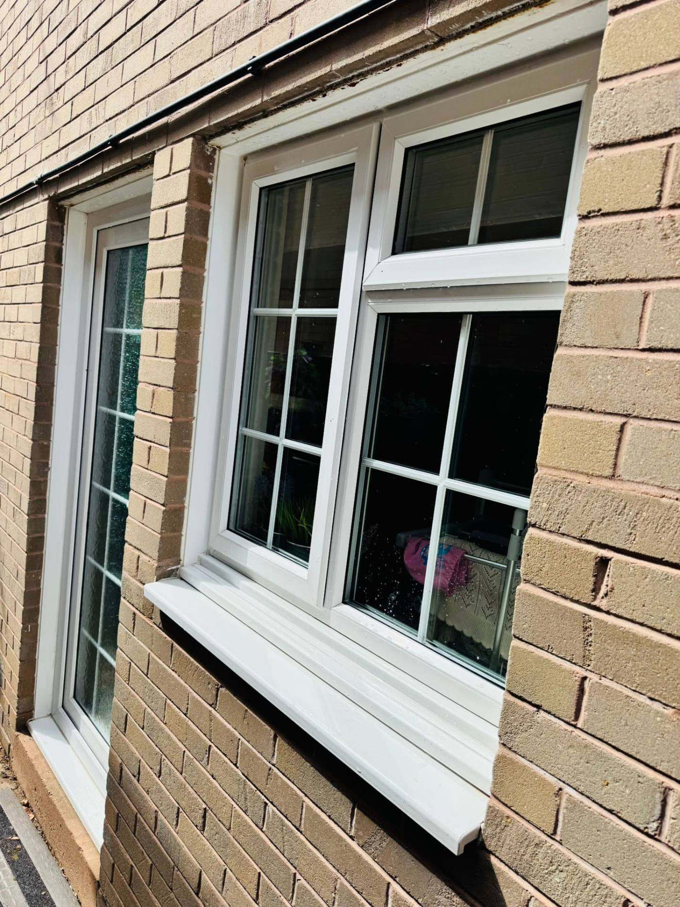 Freshly cleaned windows on a Hereford home